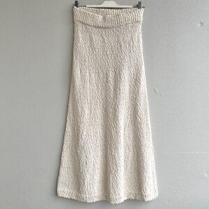 H&M | Cream Knit Midi Skirt